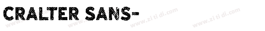 Cralter Sans字体转换